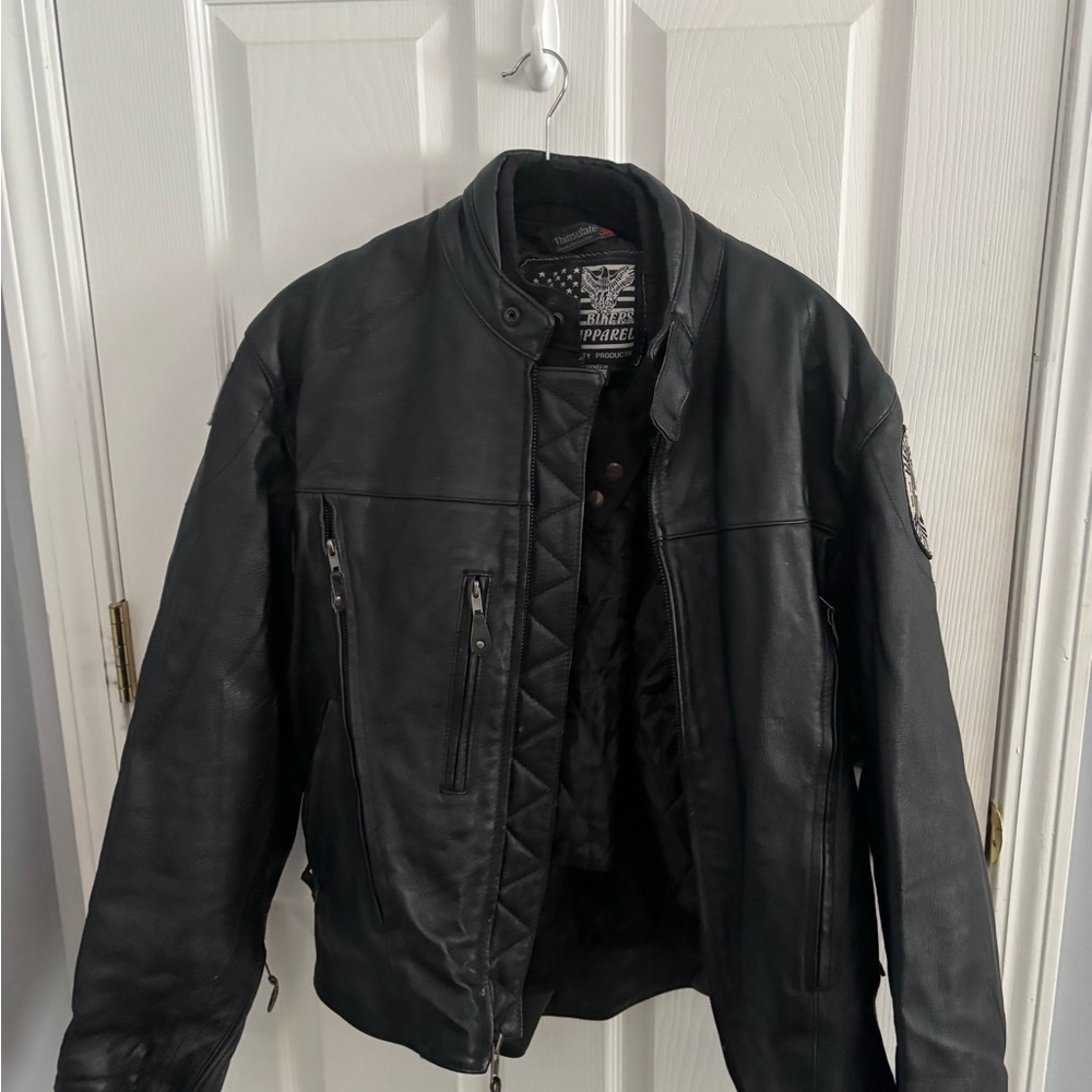 Leather Motorcycle Jacket - Picture 2 of 7